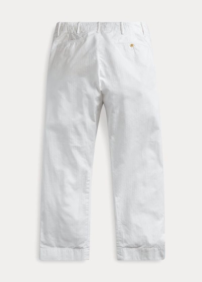 Pantalones Chinos Ralph Lauren Hombre Blancos - Cotton Field - DPAWM4937